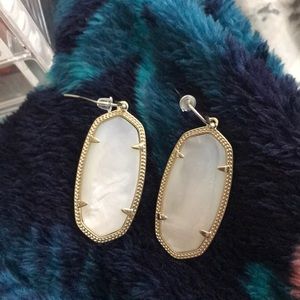 Kendra Scott Gold and Ivory Elle earrings
